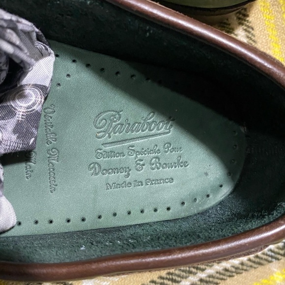 NWOT  DOONEY & BOURKE x PARABOOT Special Edition Boat Shoes Green Leather - Picture 4 of 9